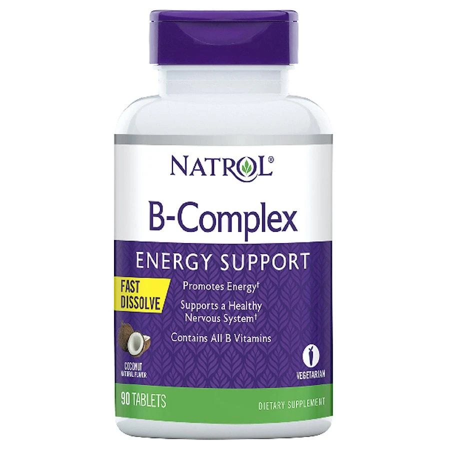 商品Natrol|B-Complex Fast Dissolve Tablets Coconut,价格¥60,第1张图片