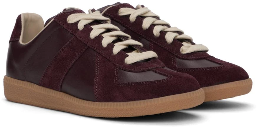 商品MAISON MARGIELA|Burgundy Replica Sneakers,价格¥4837,第4张图片详细描述