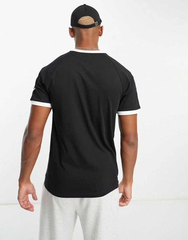 商品Adidas|adidas Originals 3 stripe ringer t-shirt in black,价格¥293,第2张图片详细描述
