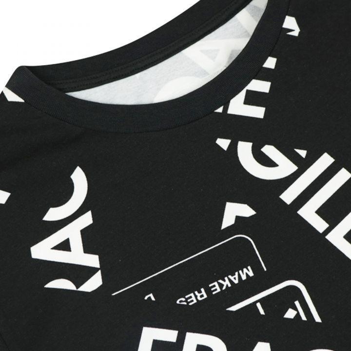 商品MAISON MARGIELA|Fragile Print Black T Shirt,价格¥324,第4张图片详细描述