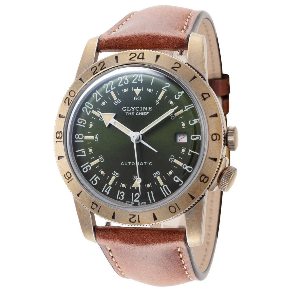 商品Glycine|Glycine Airman The Chief Vintage GMT Men's Automatic Watch,价格¥4143,第1张图片