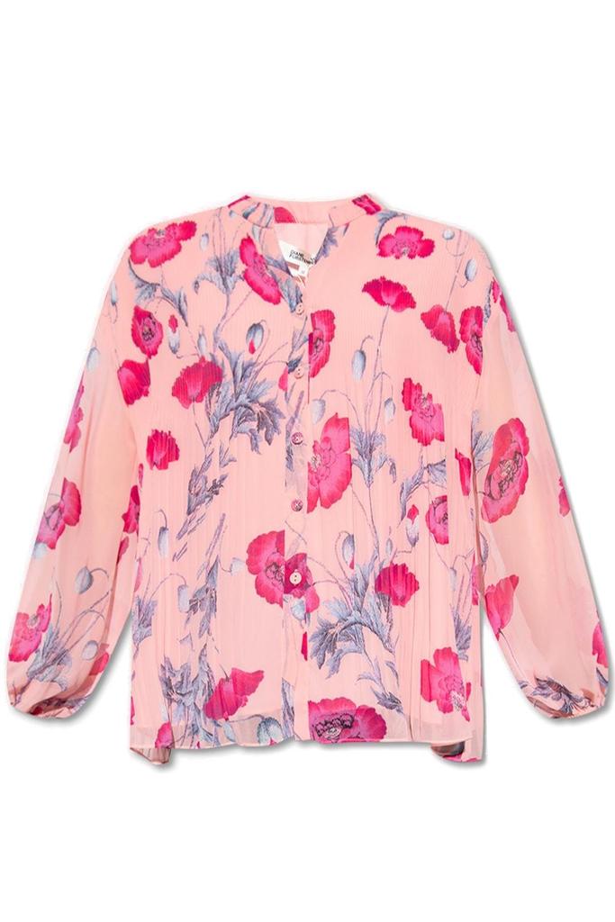 Diane von Furstenberg Floral Print Pleated Shirt商品第1张图片规格展示