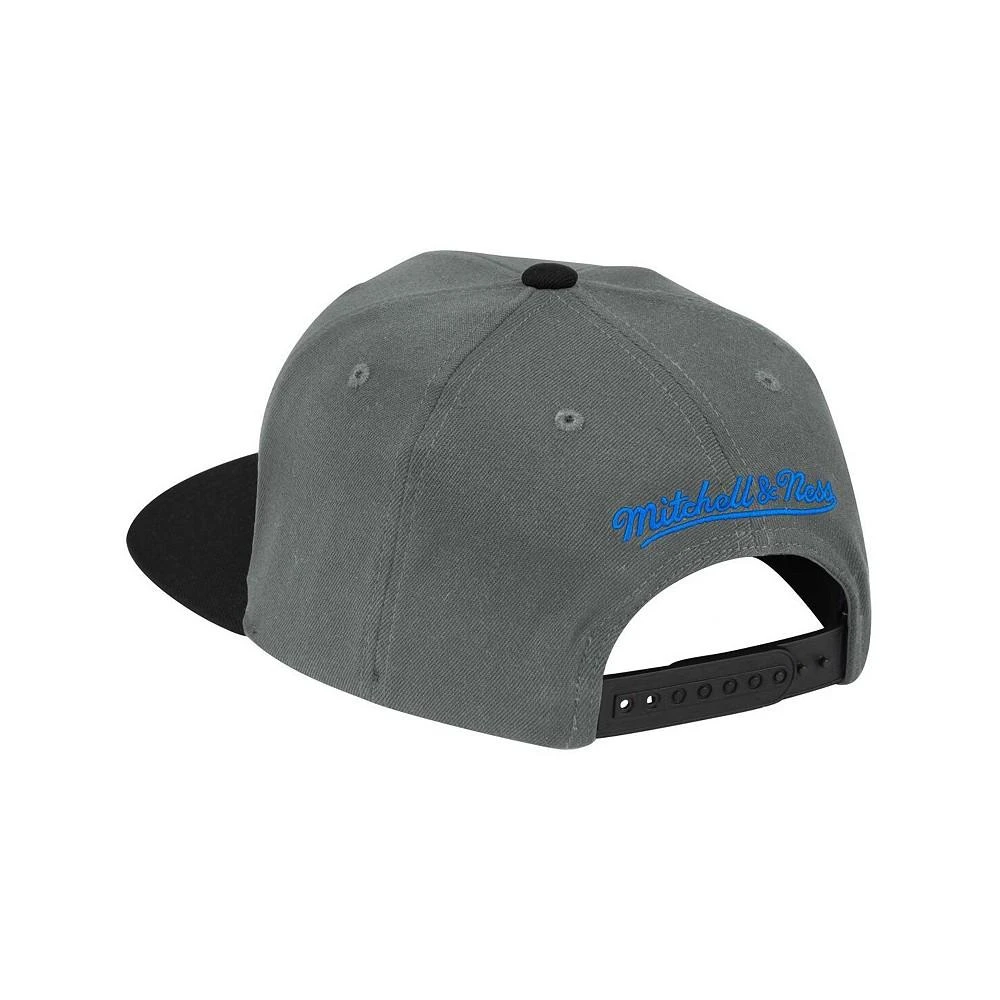 商品Mitchell and Ness|Men's Gray and Black Dallas Mavericks Hardwood Classics Neon Lights Snapback Adjustable Hat,价格¥240,第2张图片详细描述