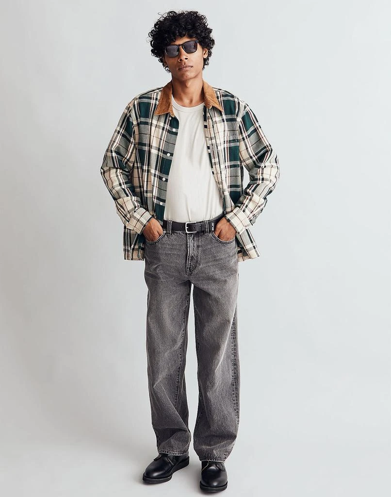 商品Madewell|Corduroy-Collar Easy Long-Sleeve Shirt in Plaid,价格¥525,第1张图片