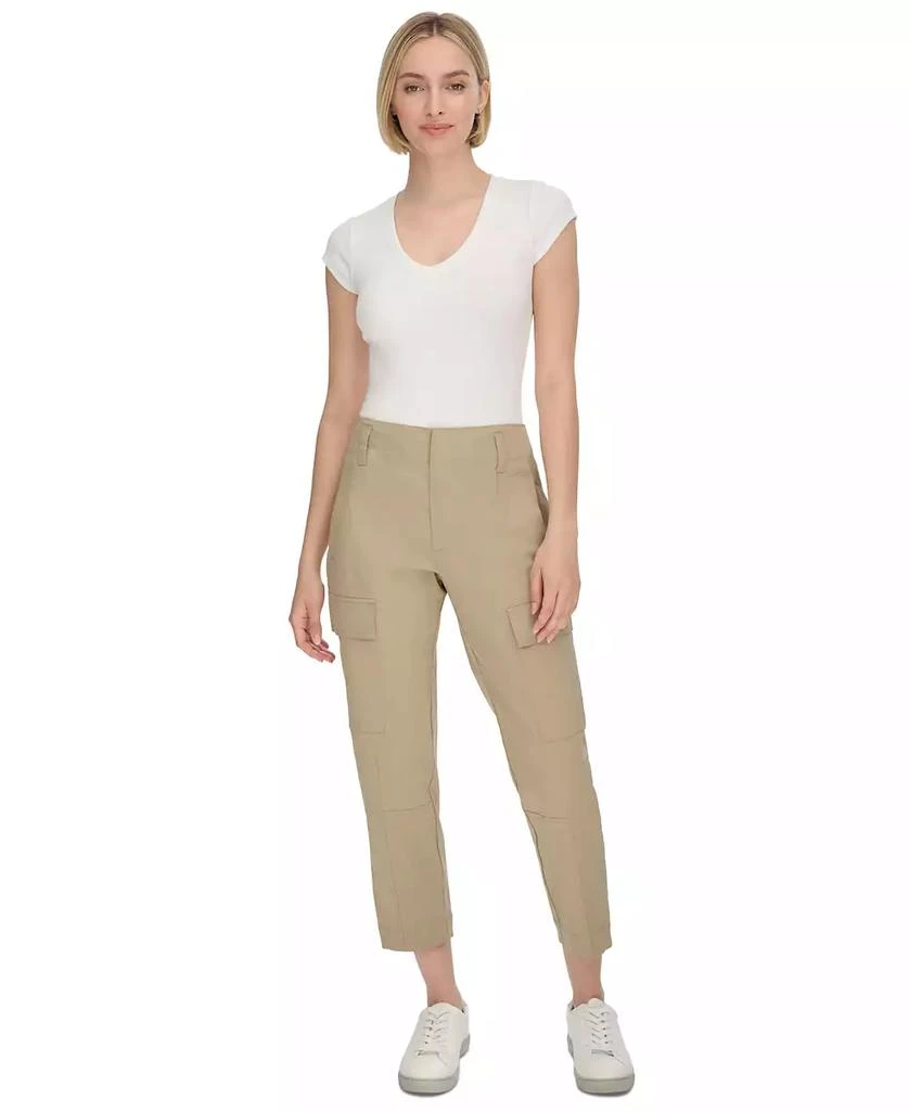 商品Calvin Klein|Women's High-Rise Stretch Twill Cargo Ankle Pants,价格¥201,第5张图片详细描述