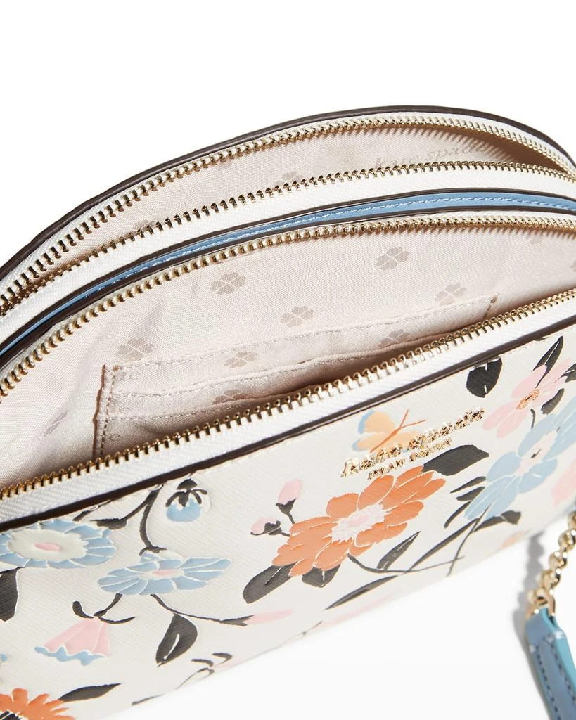 商品Kate Spade|spencer floral garden-embossed double-zip crossbody bag,价格¥920,第3张图片详细描述