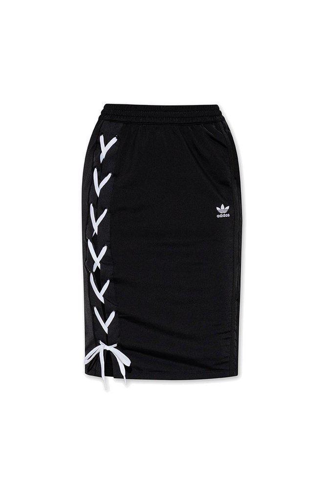 商品Adidas|Adidas Originals Logo Embroidered Laced Skirt,价格¥308,第1张图片