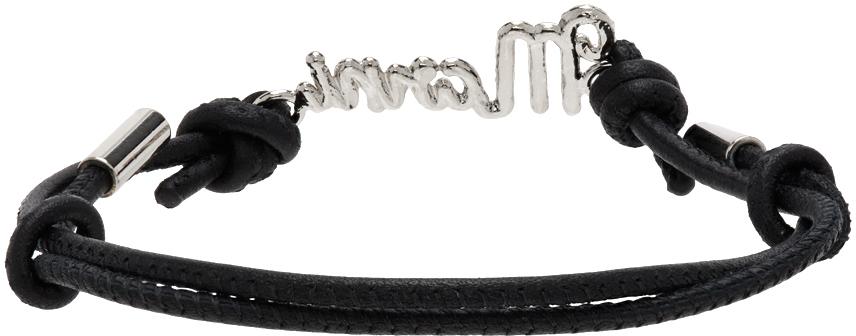 Black Leather Bracelet商品第4张图片规格展示