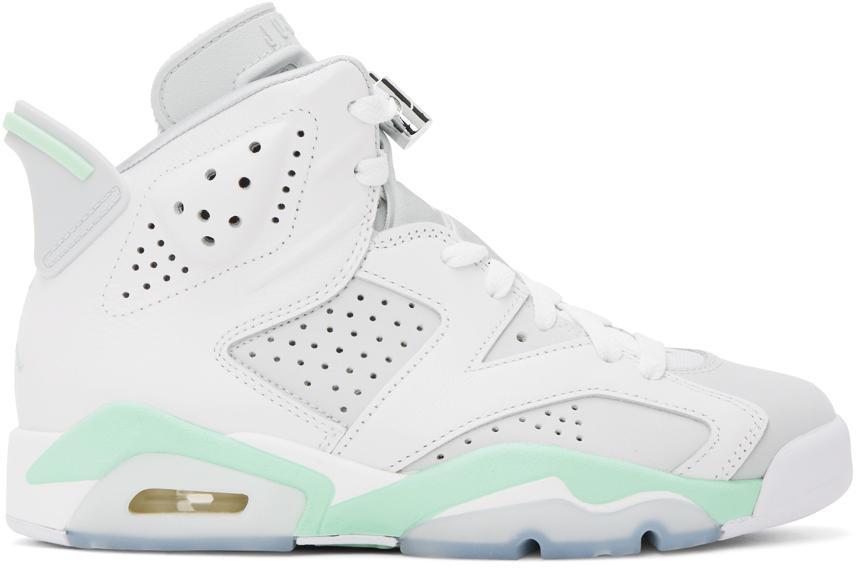 商品Jordan|Grey & White Air Jordan 6 Retro Sneakers,价格¥1161,第1张图片