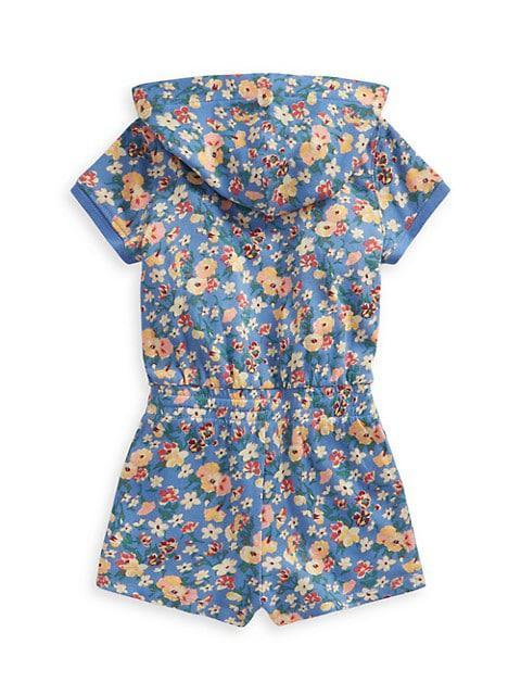 商品Ralph Lauren|Little Girl's & Girl's Floral Print Terry Cloth Romper,价格¥258,第4张图片详细描述