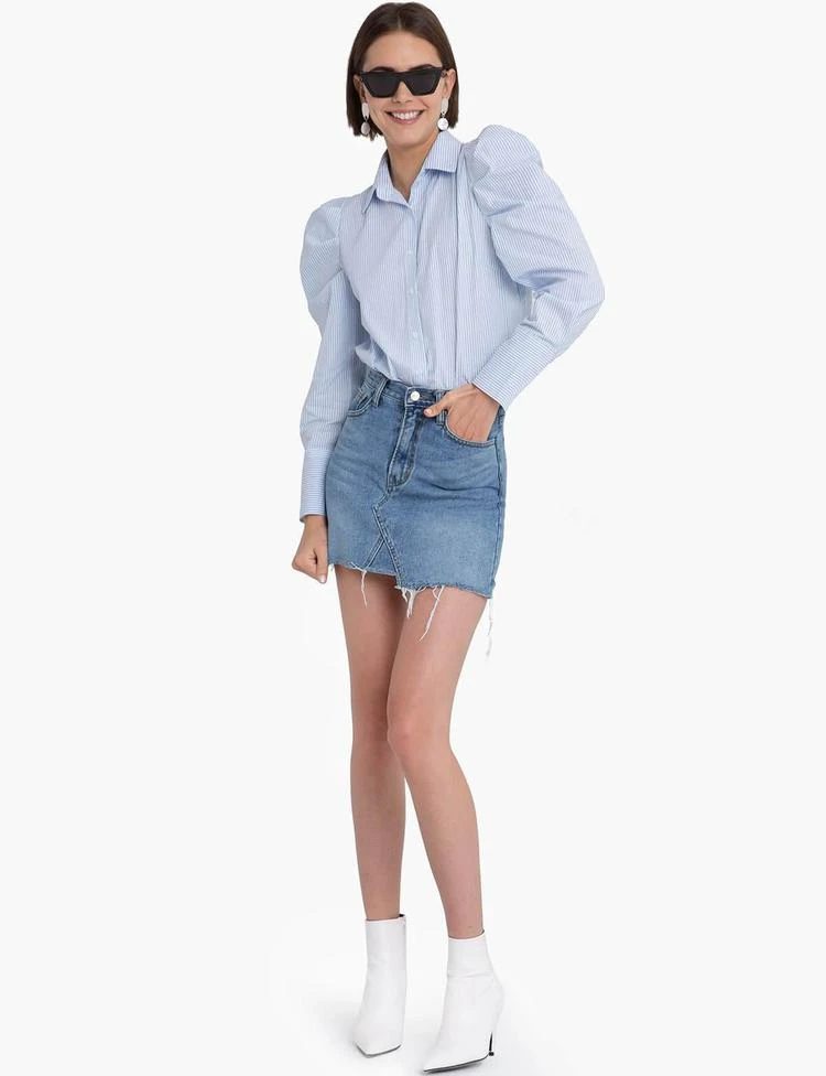商品Pixie Market|Striped Puffy Sleeve Shirt,价格¥369,第2张图片详细描述