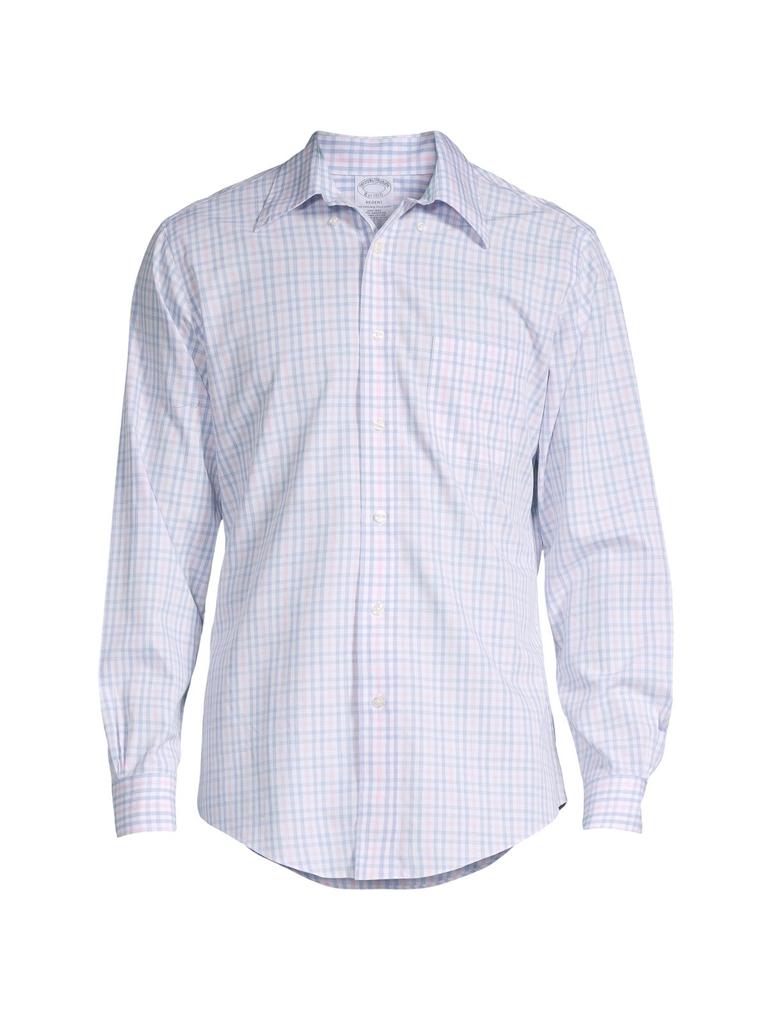 Regent-Fit Supima Cotton Plaid Button-Down Shirt商品第3张图片规格展示