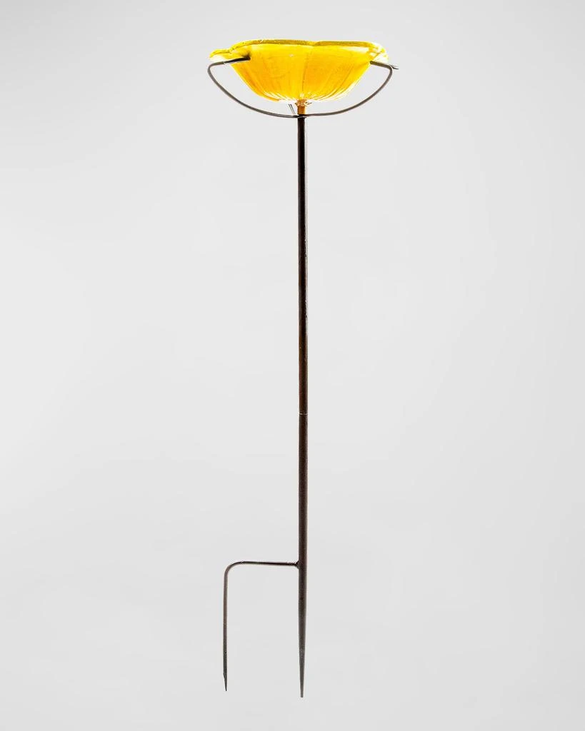 商品MacKenzie-Childs|Avant Garden Yellow Birdbath Stake,价格¥761,第1张图片