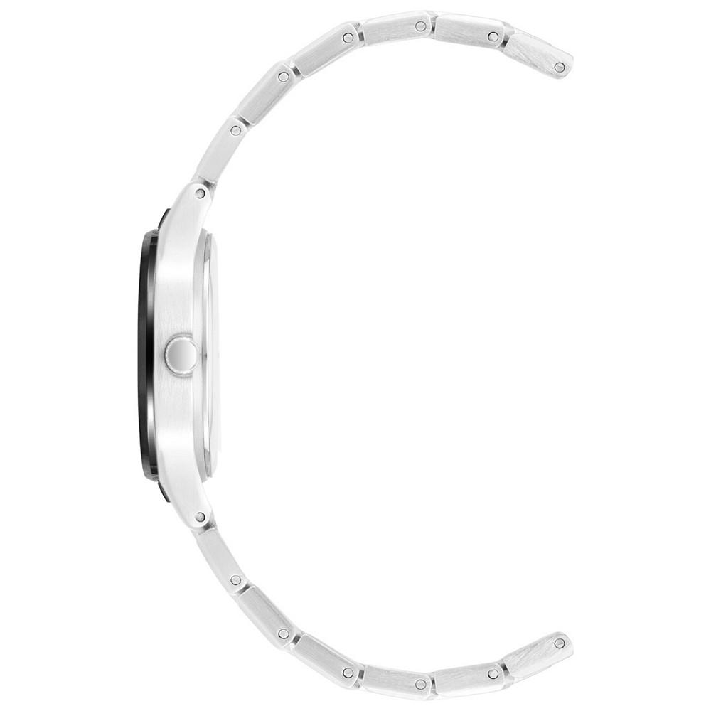 Women's Silver-Tone Alloy with Black Accent Bracelet Watch 37mm商品第2张图片规格展示