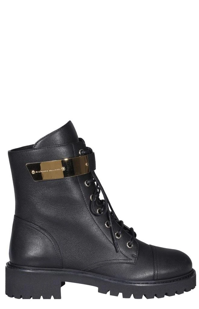 商品Giuseppe Zanotti|Giuseppe Zanotti Logo Detailed Lace-up Boots,价格¥4125,第1张图片