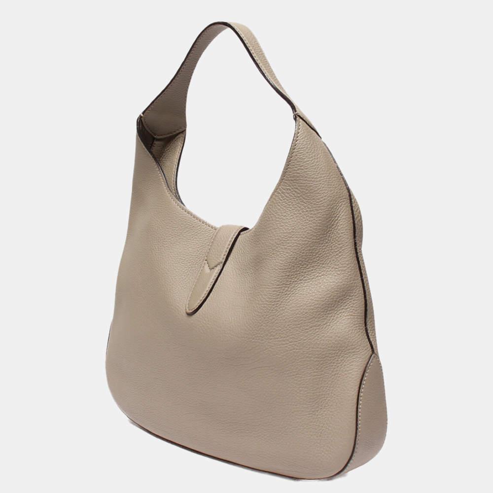 Gucci Grey Calf Leather Jackie Hobo Bag商品第2张图片规格展示