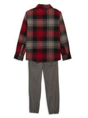 商品Calvin Klein|Little Boy's 2-Piece Shirt & Joggers Set,价格¥210,第4张图片详细描述