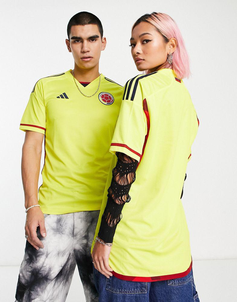 adidas Football Colombia World Cup 2022 home shirt in yellow商品第1张图片规格展示