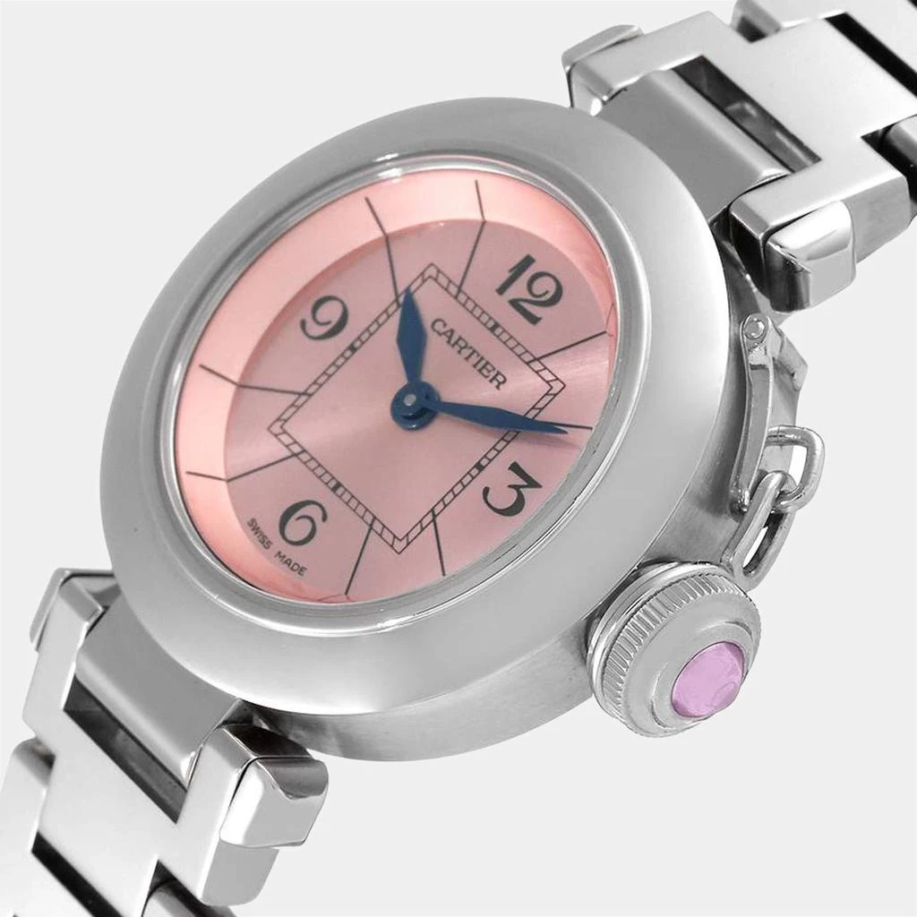 商品[二手商品] Cartier|Cartier Pink Stainless Steel Miss Pasha W3140008 Quartz Women's Wristwatch 27 mm,价格¥26749,第2张图片详细描述