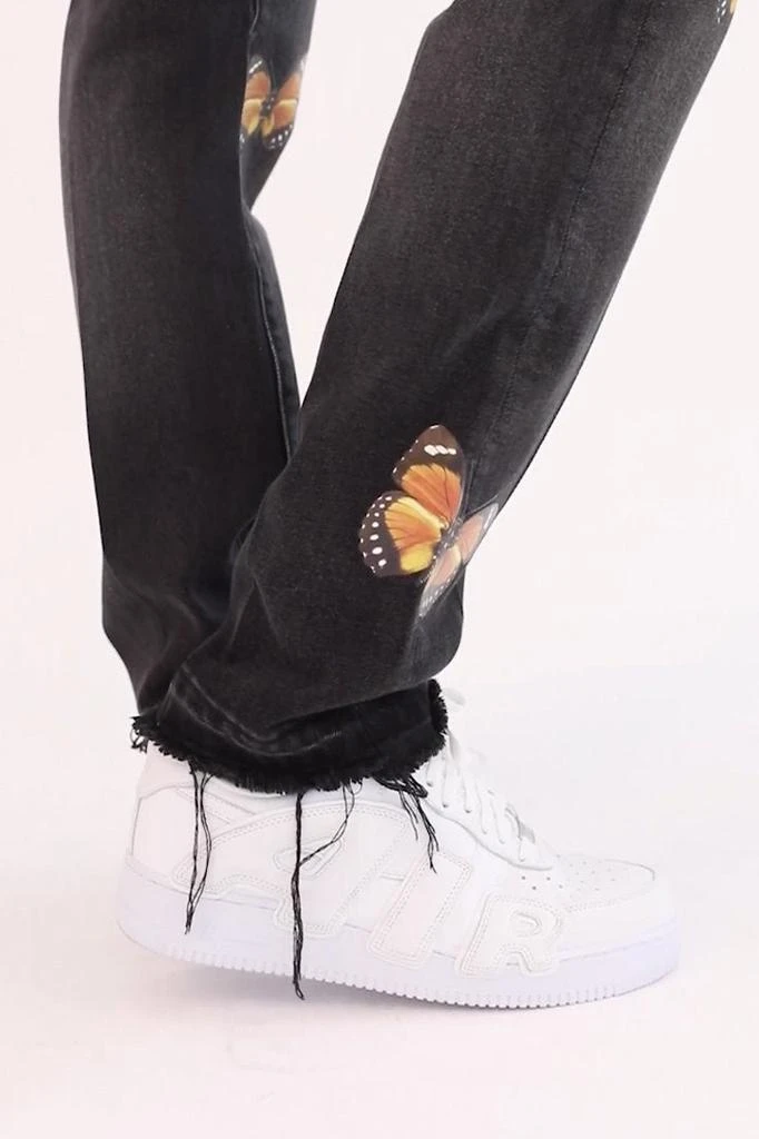 商品MNML|D223 Butterfly Straight Denim - Black,价格¥257,第3张图片详细描述