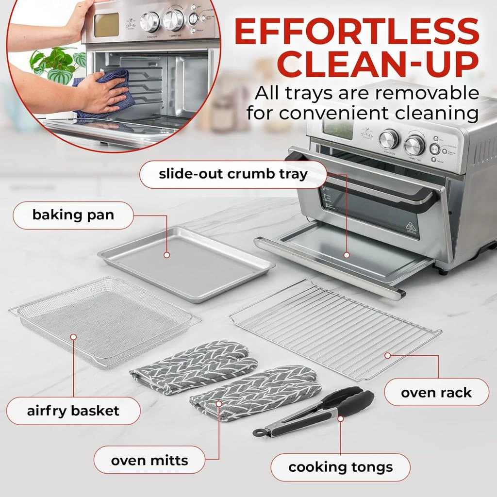 商品Zulay Kitchen|Air Fryer Toaster Oven with 21 Functions,价格¥3012,第5张图片详细描述