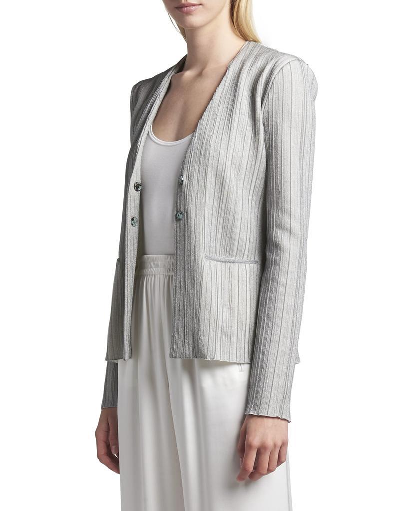 商品Giorgio Armani|Metallic Plisse Knit Jacket,价格¥15705,第1张图片