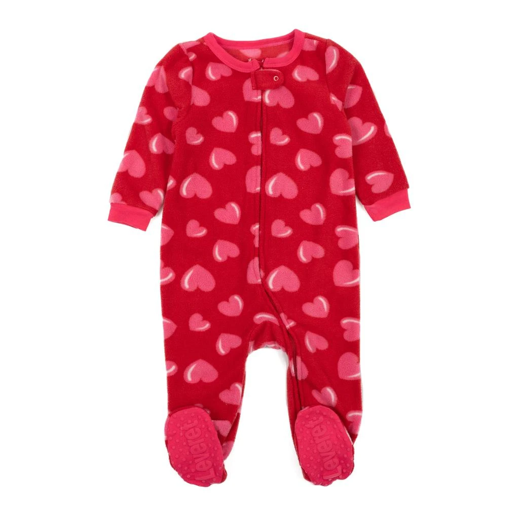 商品Leveret|Kids Footed Fleece Pajamas Heart,价格¥189,第1张图片