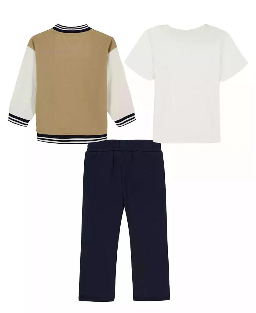 商品Tommy Hilfiger|Boys Toddler 2T-4T Crewneck T-Shirt, Jacket and Pants, 3-Piece Set,价格¥284,第2张图片详细描述