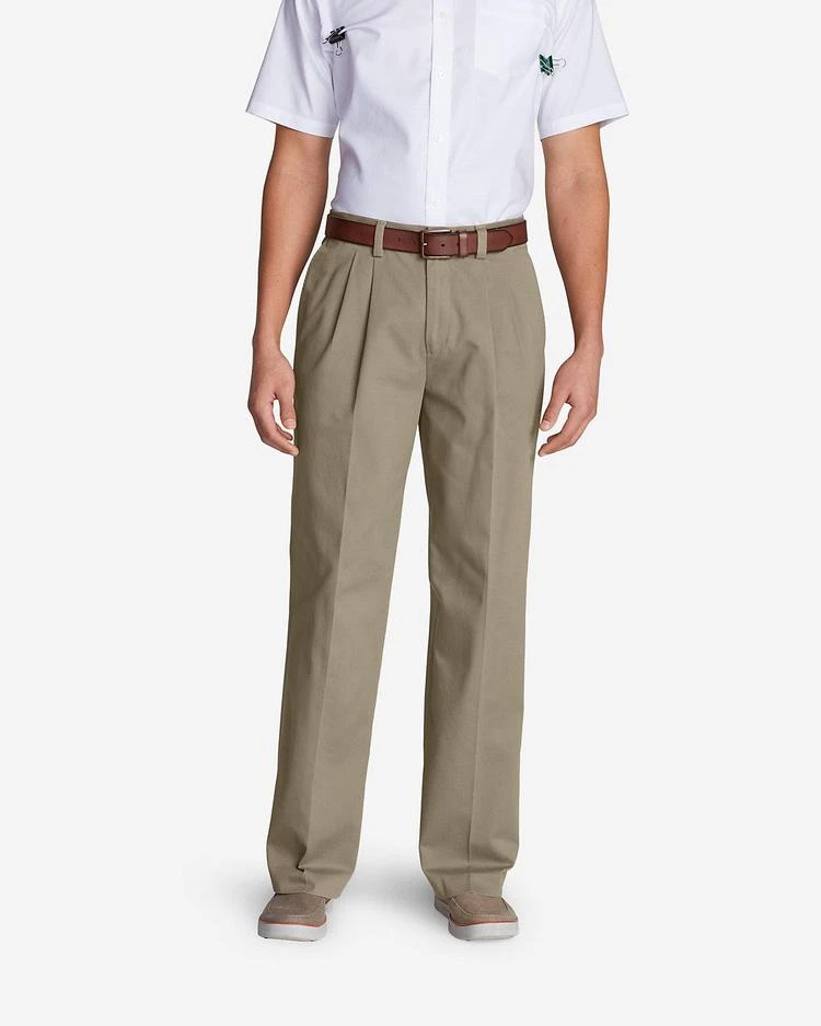 商品Eddie Bauer|Men&#39;s Wrinkle-Free Relaxed Fit Pleated Casual Performance Chino Pants,价格¥298-¥447,第1张图片