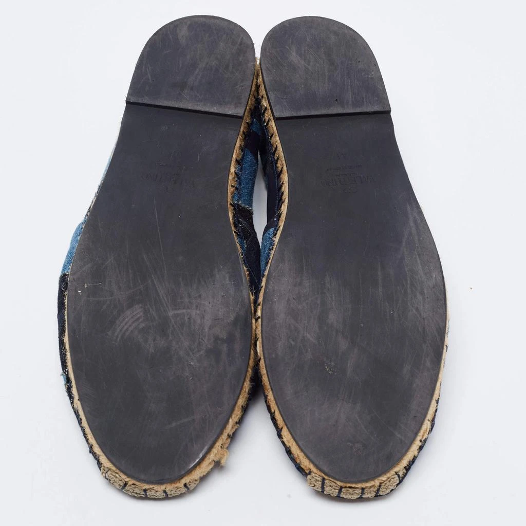 Valentino Blue Camouflage Canvas Espadrilles Flats Size 41 商品