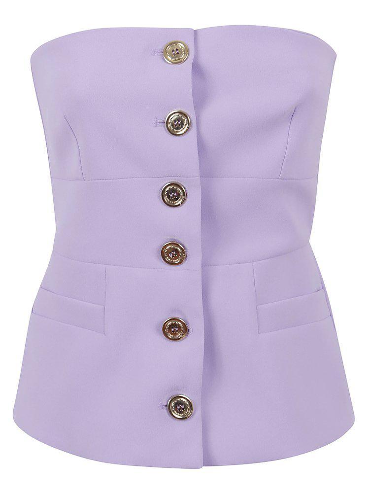 商品PINKO|Pinko Buttoned Over-The-Shoulder Top,价格¥1736,第1张图片