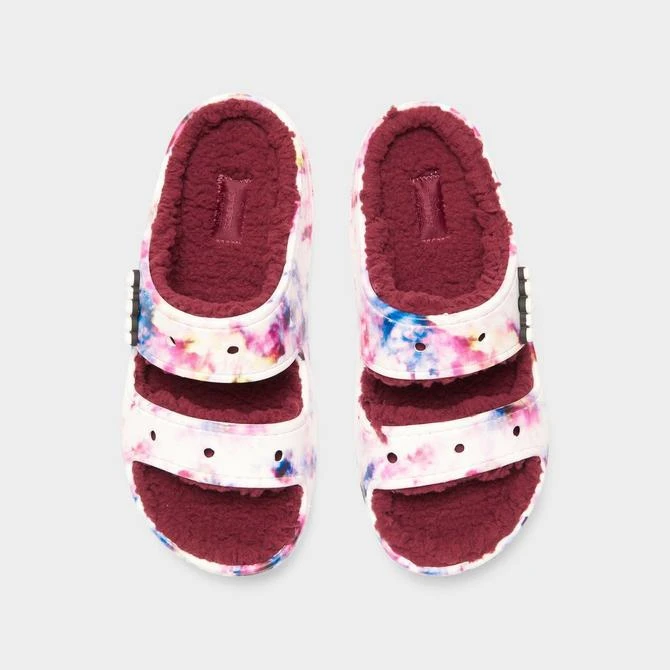 Women's Crocs Classic Cozzzy Tie-Dye Graphic Sandals 商品