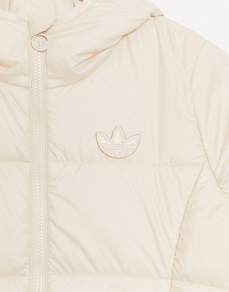 adidas Originals slim fit padded jacket in cream商品第4张图片规格展示