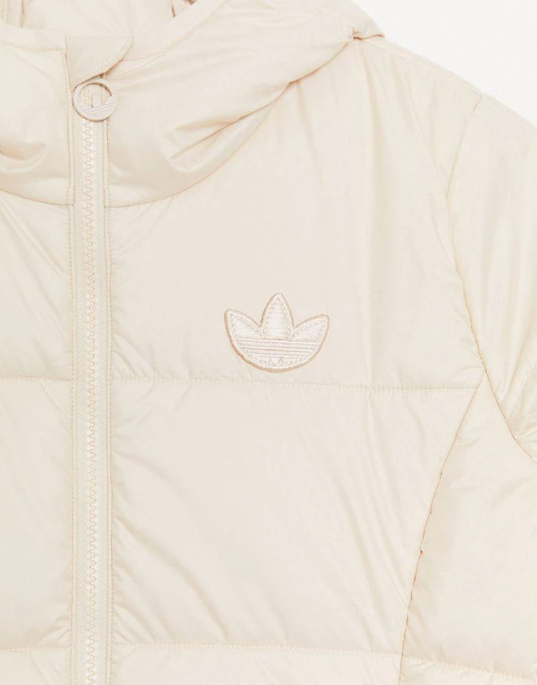 商品Reebok|adidas Originals slim fit padded jacket in cream,价格¥450,第4张图片详细描述