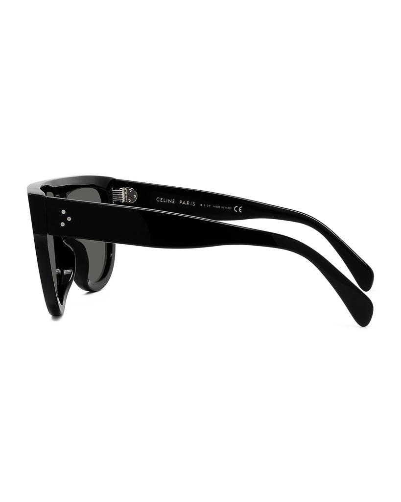 商品Celine|Flattop Gradient Shield Sunglasses, Black Pattern,价格¥3754,第5张图片详细描述