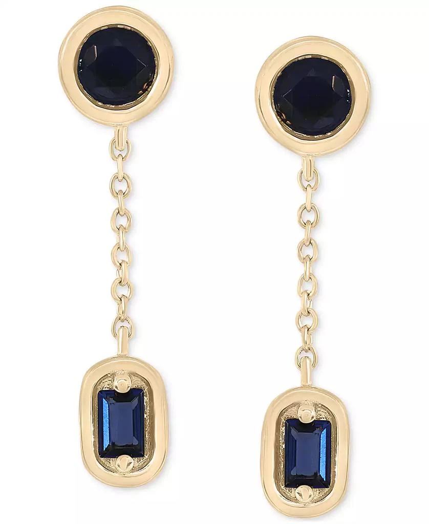 3-Pc. Set Lab-Grown Multi-Gemstone Linear Chain Drop Earrings (1-1/5 ct. t.w.) in 14k Gold-Plated Sterling Silver 商品