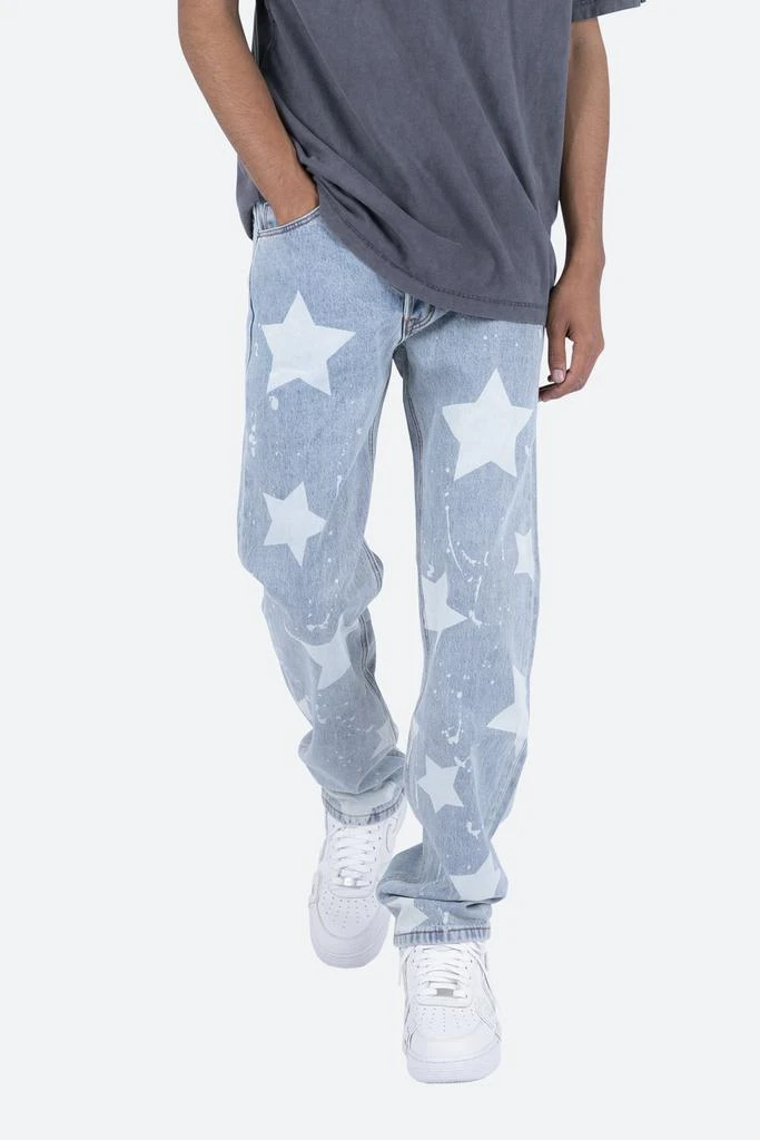 商品MNML|V120 Star Baggy Denim - Blue/White,价格¥513,第2张图片详细描述