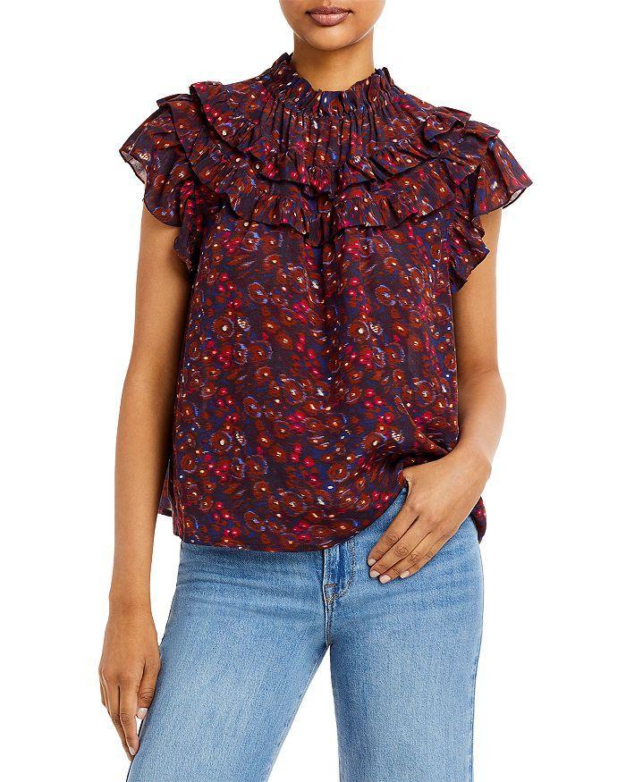 商品Sea|Ilana Ikat Ruffle Top,价格¥1212,第3张图片详细描述