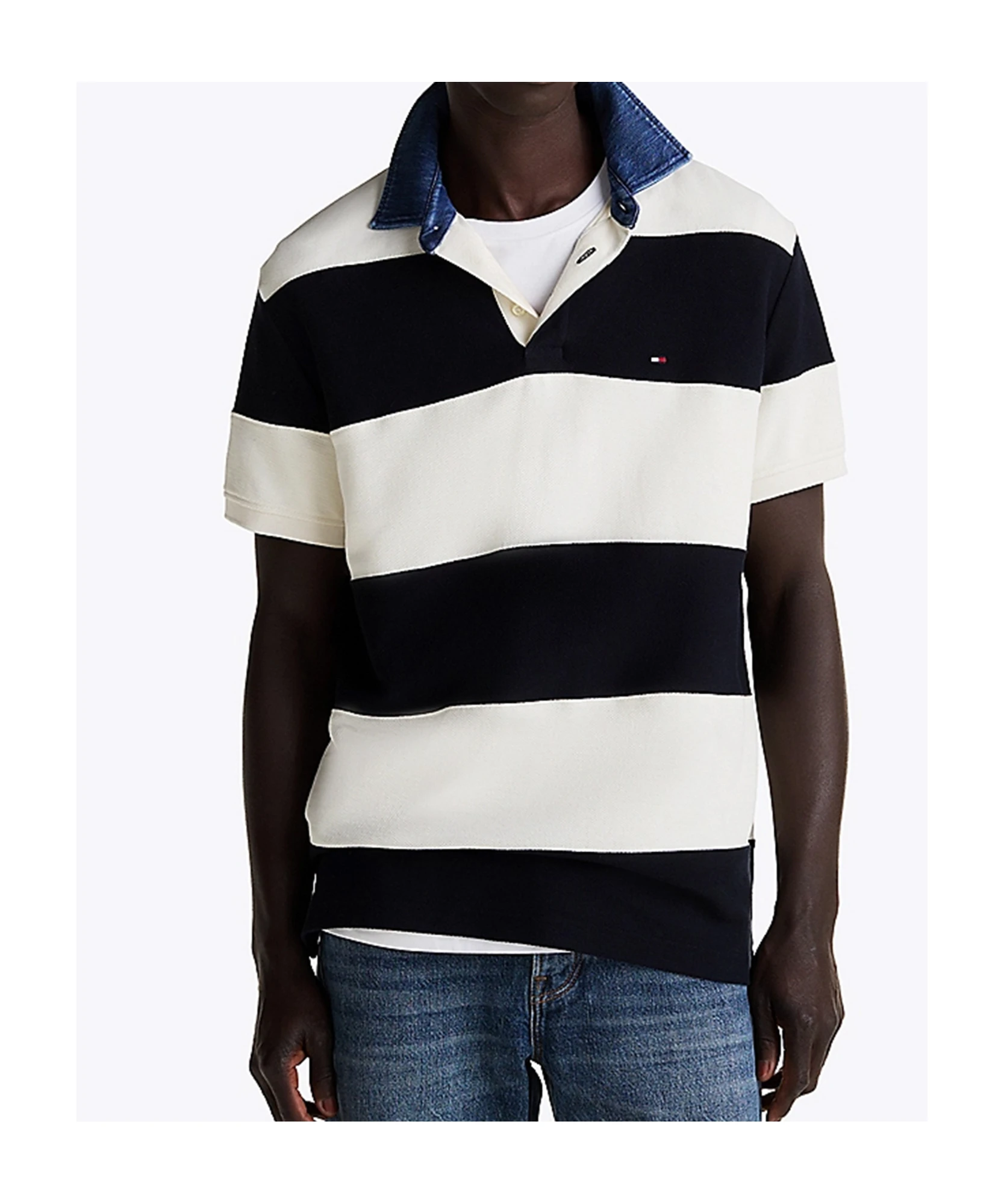 商品【商品预售7天】 Tommy Hilfiger|Tommy Hilfiger 男士T恤 MW0MW375150FB 黑色,价格¥821,第3张图片详细描述