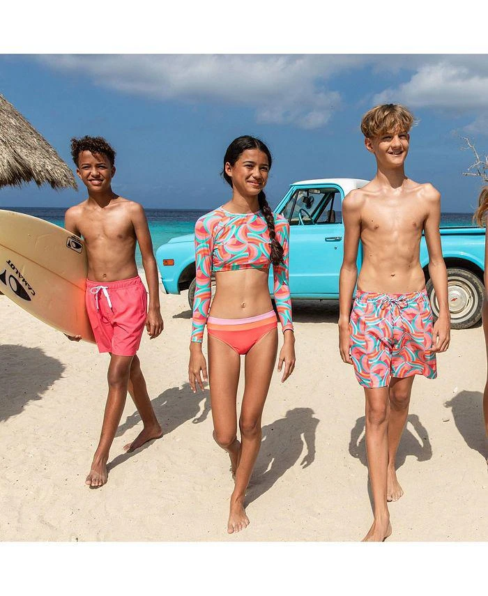 商品Snapper Rock|Boys' Geo Melon Sustainable Swim Short - Little Kid, Big Kid,价格¥379,第2张图片详细描述