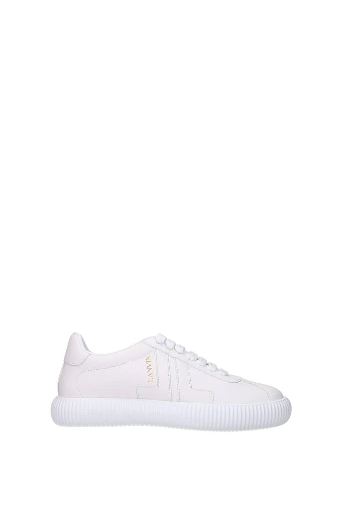 商品Lanvin|Sneakers Leather White,价格¥2030,第1张图片