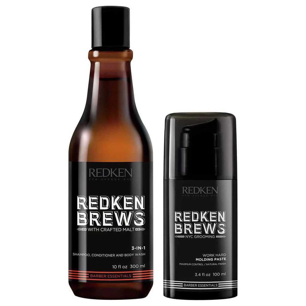 商品Redken|Redken Brews Men's Shampoo and Molding Paste Duo,价格¥242,第1张图片