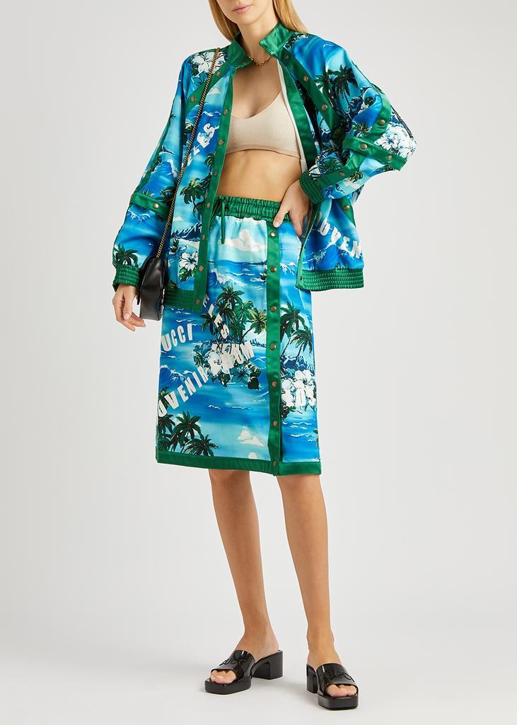 商品Gucci|Printed canvas skirt,价格¥11615,第6张图片详细描述