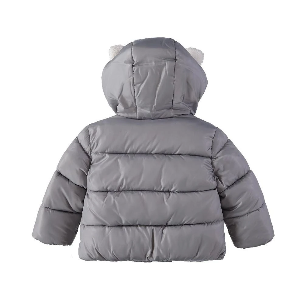 商品S Rothschild & CO|Rothschild Baby Boys Sherpa Lined Animal Hooded Puffer Jacket,价格¥139,第2张图片详细描述