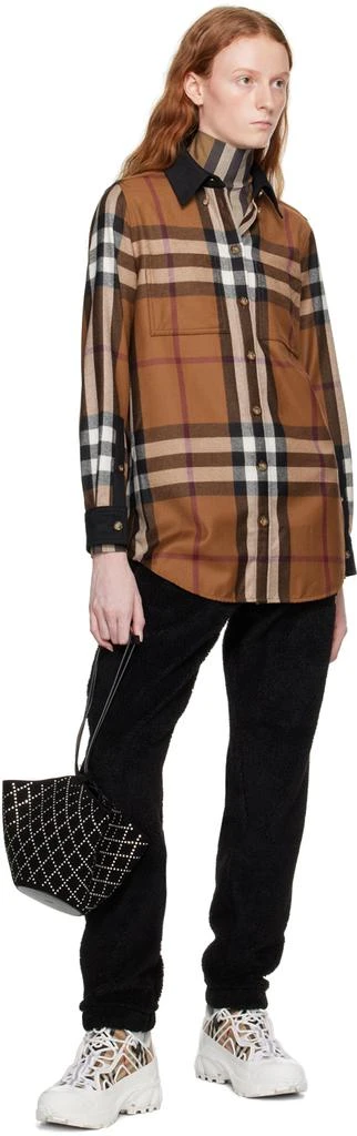 商品Burberry|棕色 Exaggerated Check 衬衫,价格¥10712,第4张图片详细描述