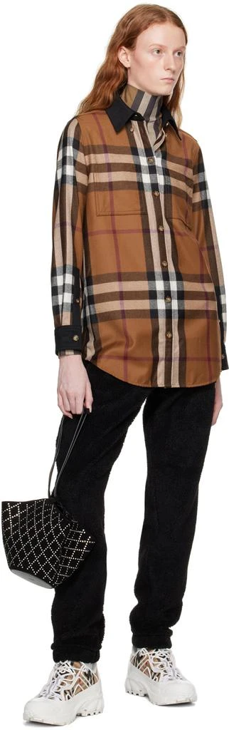 商品Burberry|棕色 Exaggerated Check 衬衫,价格¥3942,第4张图片详细描述