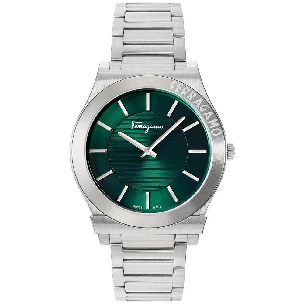 商品Salvatore Ferragamo|Men's Swiss Gancini Stainless Steel Bracelet Watch 41mm,价格¥6626,第1张图片
