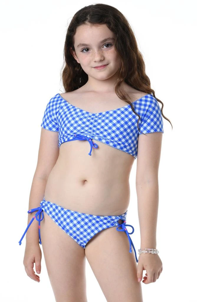 商品Hobie|Kids' Strawberry Ruched Reversible Two-Piece Swimsuit,价格¥25,第4张图片详细描述