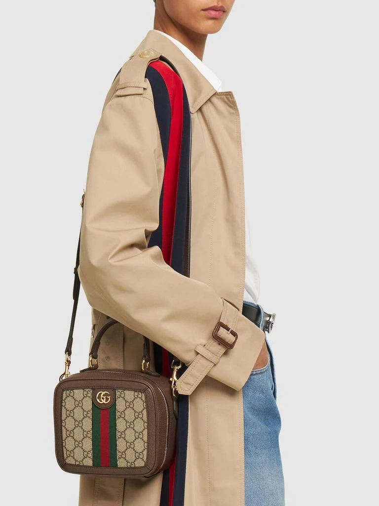 商品Gucci|Mini Ophidia Gg Canvas Top Handle Bag,价格¥14536,第2张图片详细描述