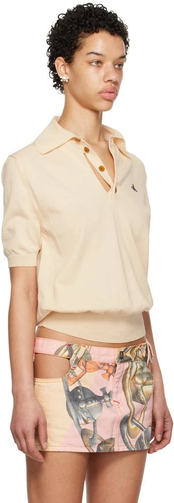 商品Vivienne Westwood|Beige Embroidered Polo,价格¥3125,第2张图片详细描述